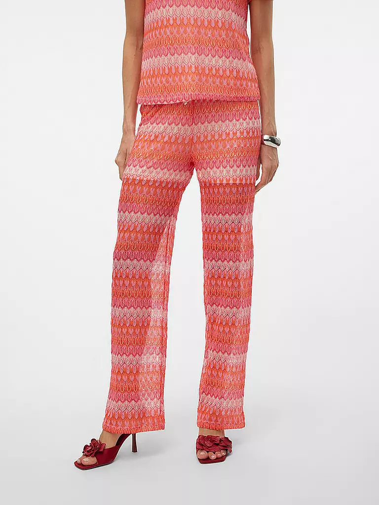 VERO MODA Hose Wide Leg VMDICTE rot