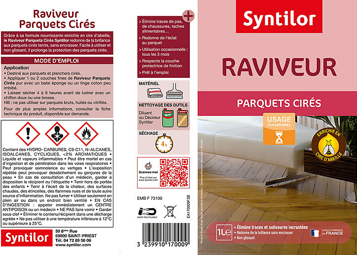 Savon raviveur parquet cirés Syntilor 1L