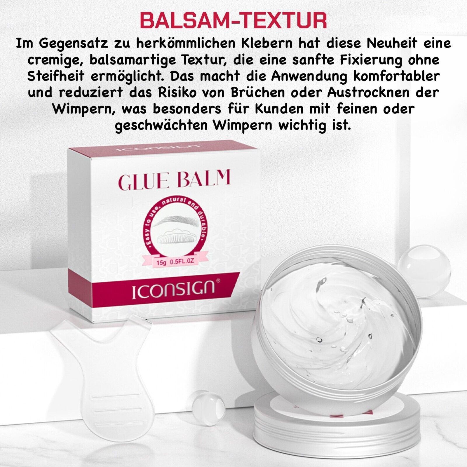 Iconsign Einzelwimpern Wimpernlifting Kleber Glue Balm
