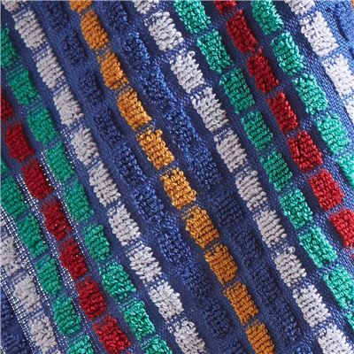 Essuie-mains carrés multicolores - lot de 6