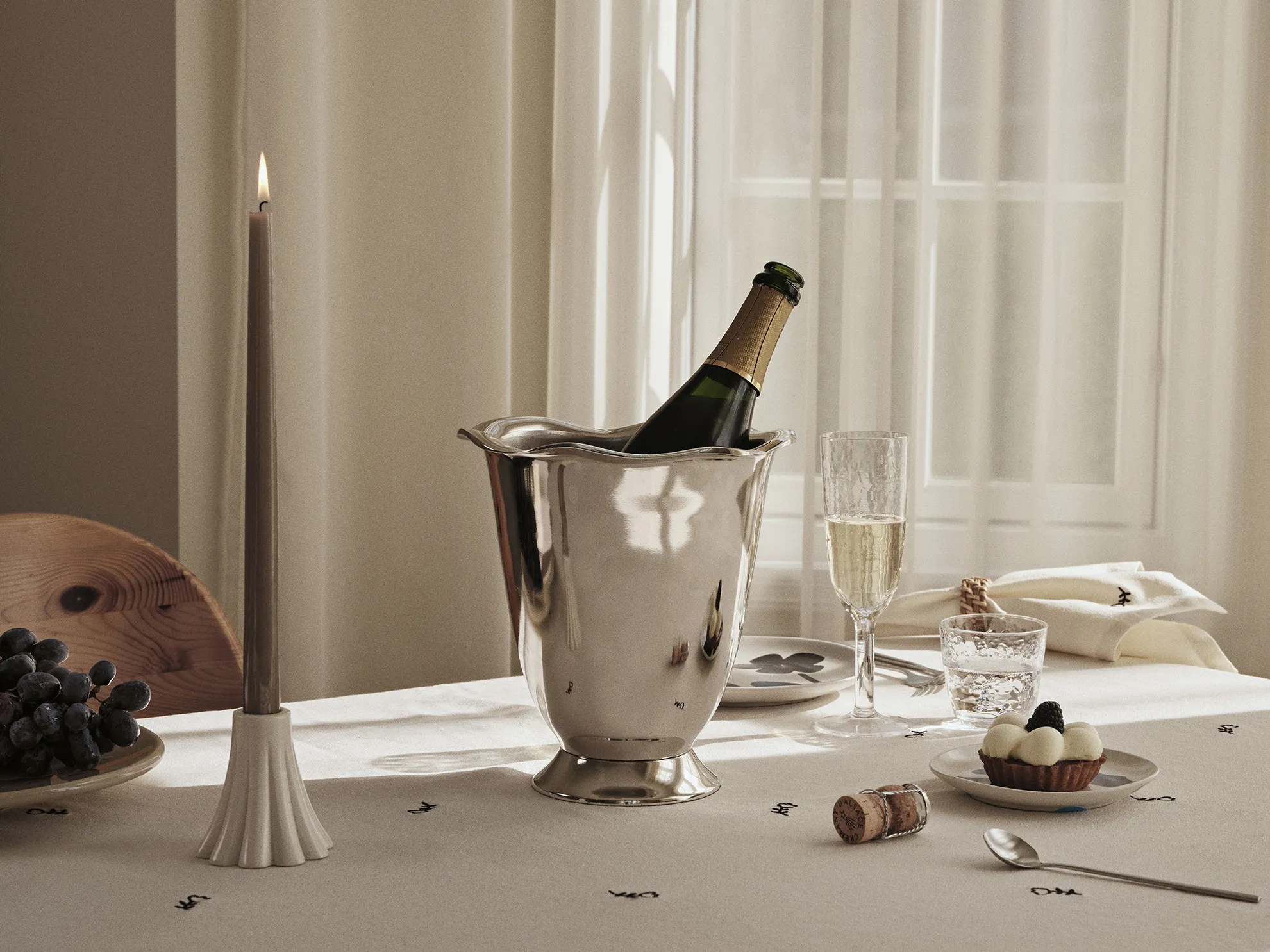 Broste Copenhagen Hammered Champagneglas