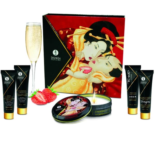 Shunga - Secret Geisha Jordbær og Cava Kit