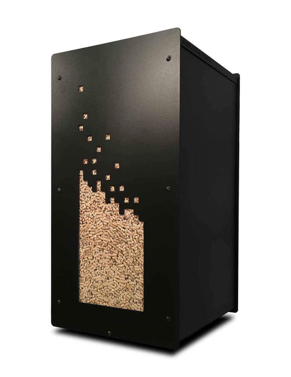 Rangement à granulés de bois 55Kg numérik noir