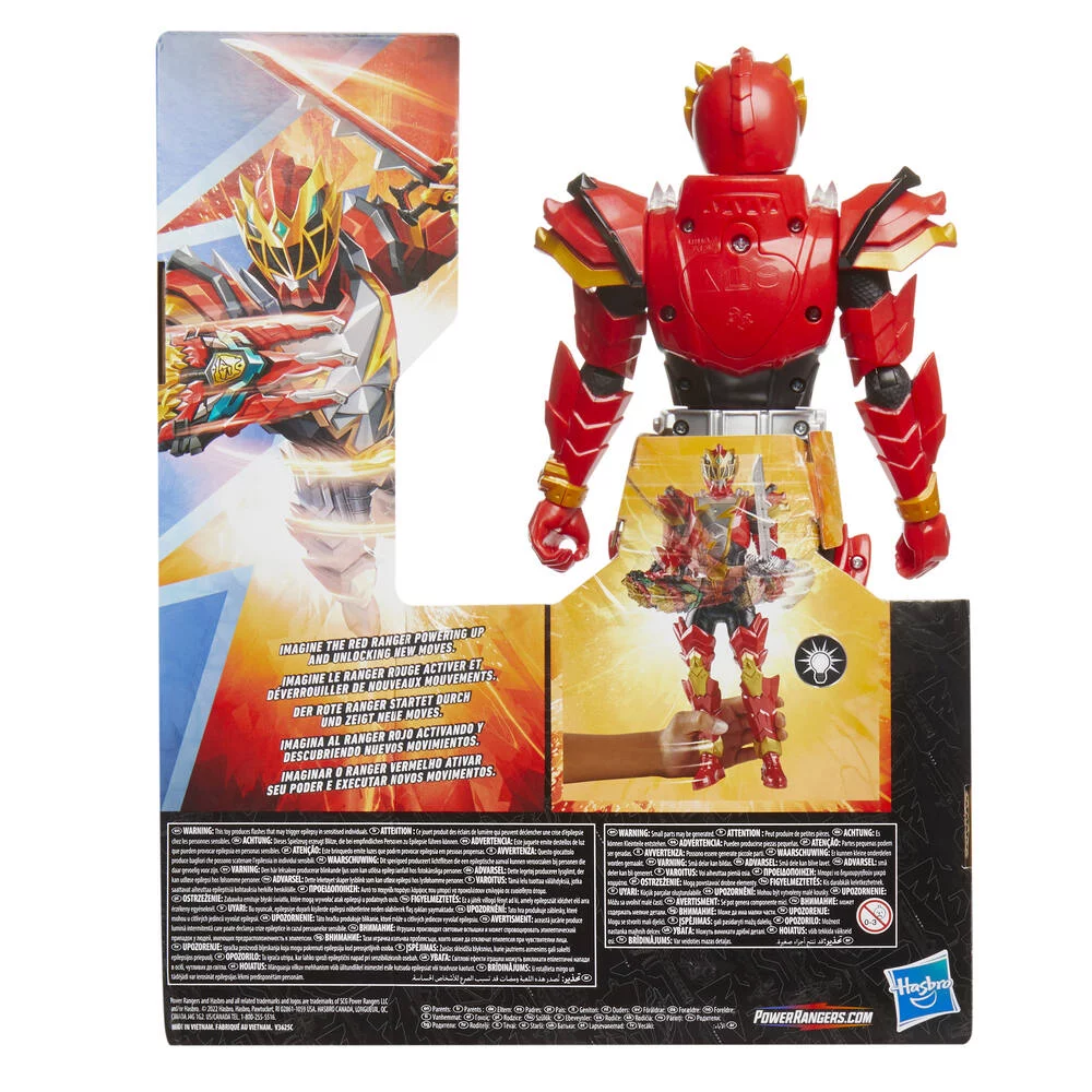POWER RANGERS DINO FURY ATTAQUE TOURNOYANTE RANGER ROUGE 30CM