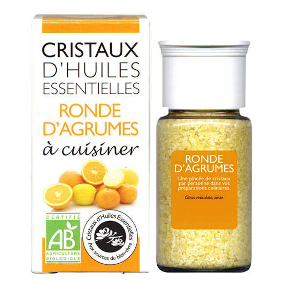 Agrumes - Cristaux d'huiles essentielles à cuisiner - Bio