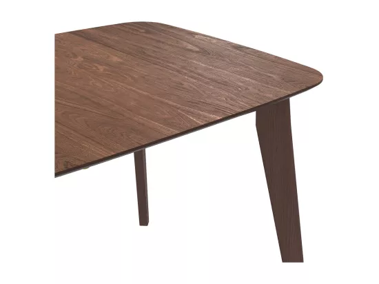 Table rectangulaire 4/6 personnes extensible en bois foncé 150/180 cm - Oman