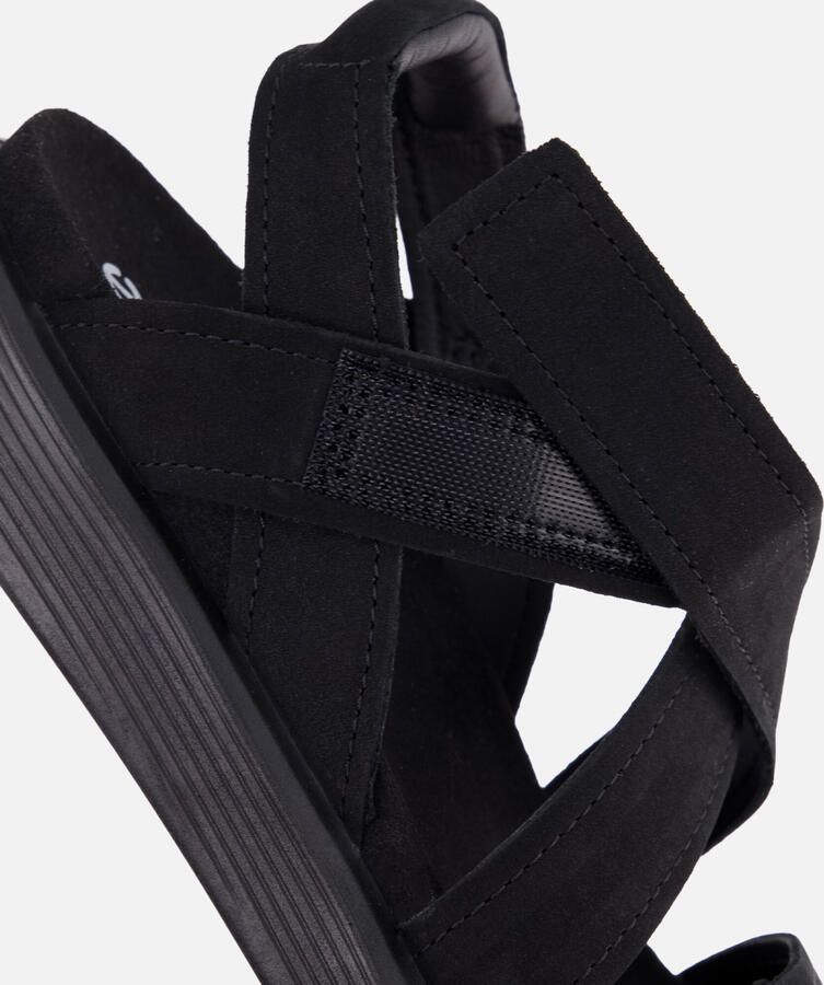 ECCO Soft Sandalen zwart Leer