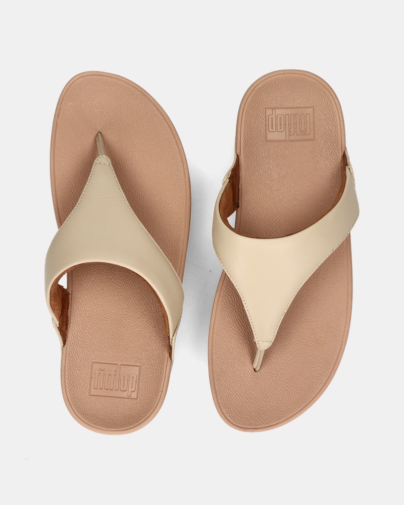 Fitflop Lulu Leather Slippers  - beige