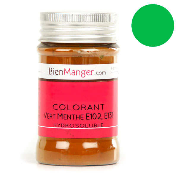 Colorant alimentaire vert-menthe - Poudre hydrosoluble