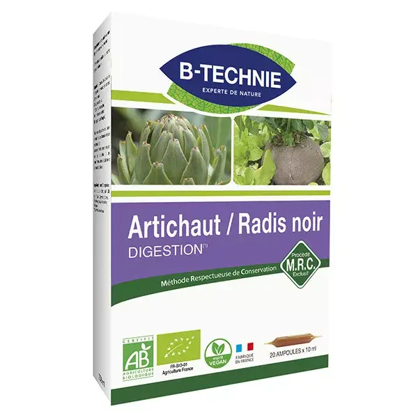 B-Technie Suplemento Orgânico para Digestão com Alcachofra e Rabanete Preto - 20 ampolas