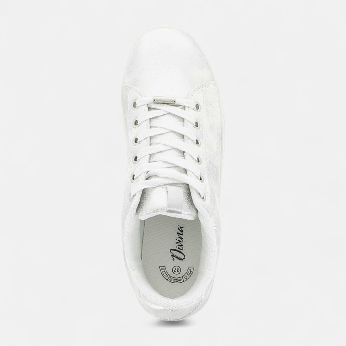 Baskets basses Femme argent