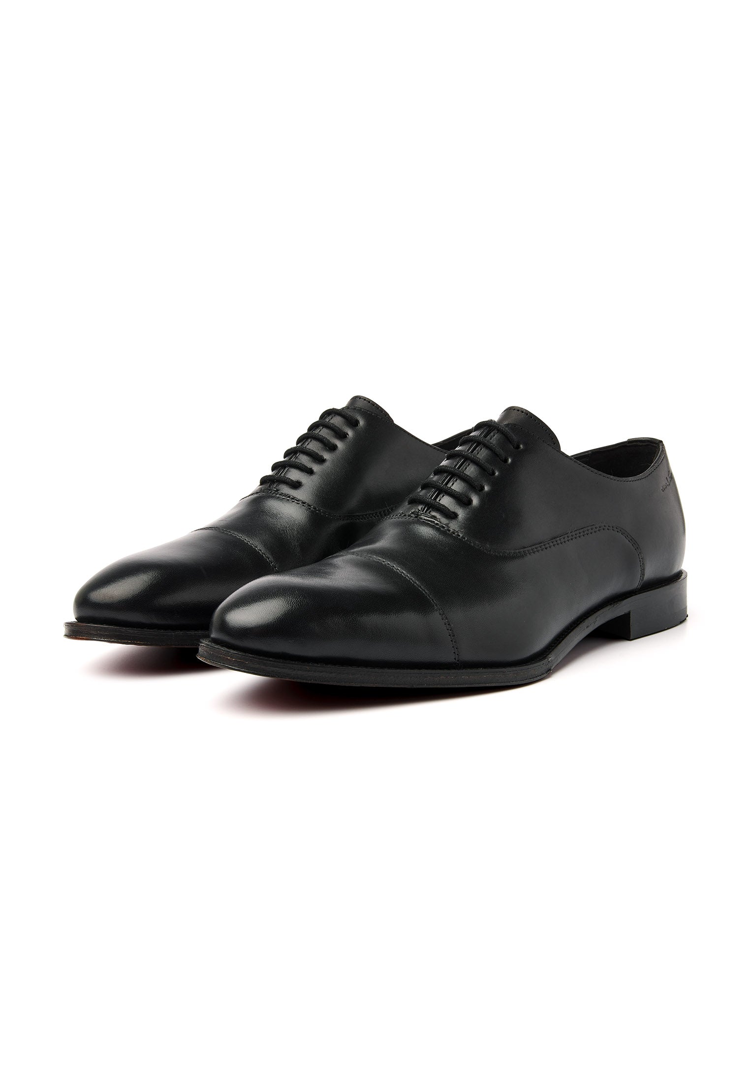Zwart gladleren Madison veterschoen