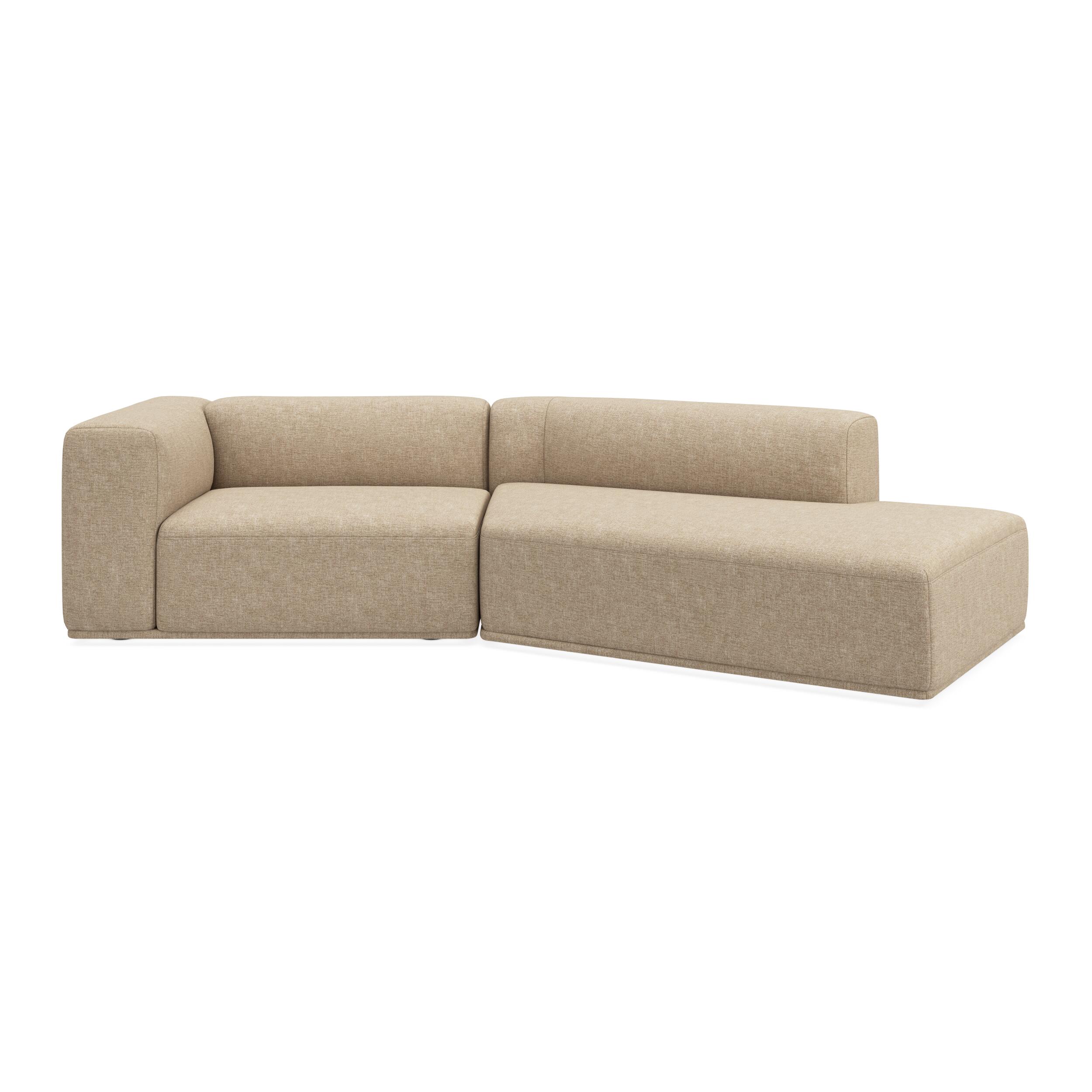 Zano 2-pers. venstrevendt sofa med pufafslutning