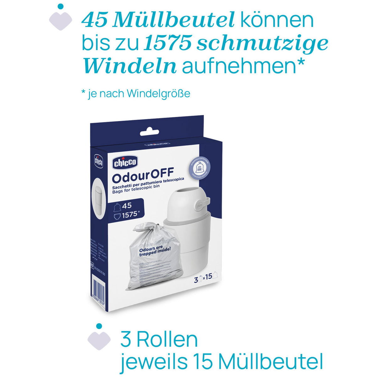 ChiccoChicco   Müllbeutel Odour Off