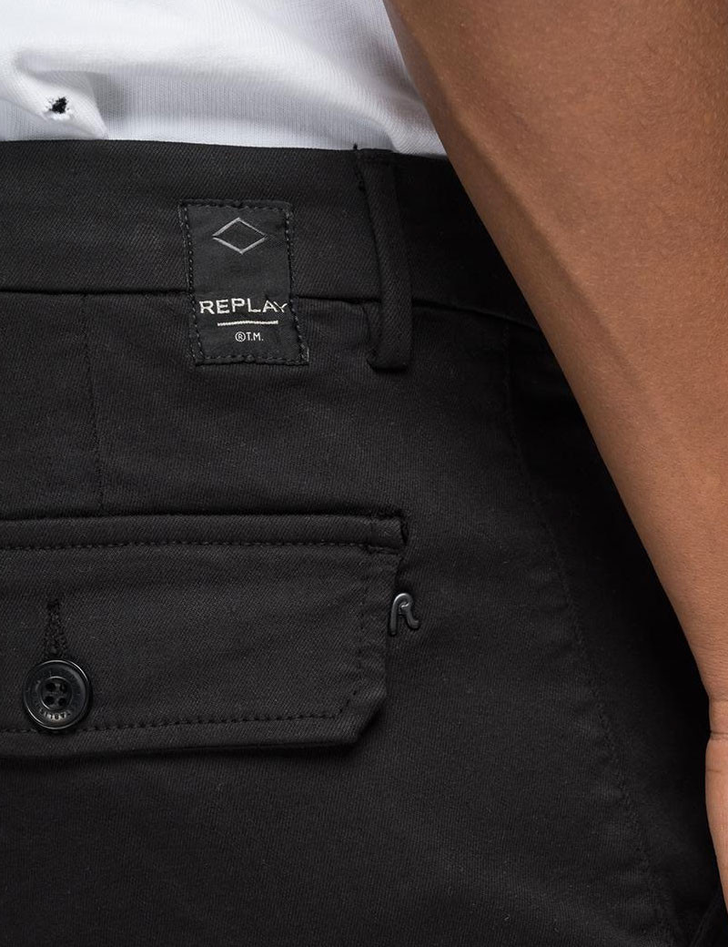 REPLAY PANTALON CARGO HOMME JAAN NOIR 040