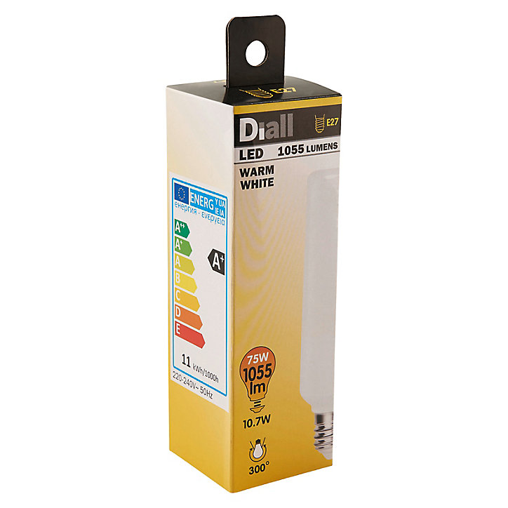 Ampoule LED Diall E27 10,7W=75W blanc chaud