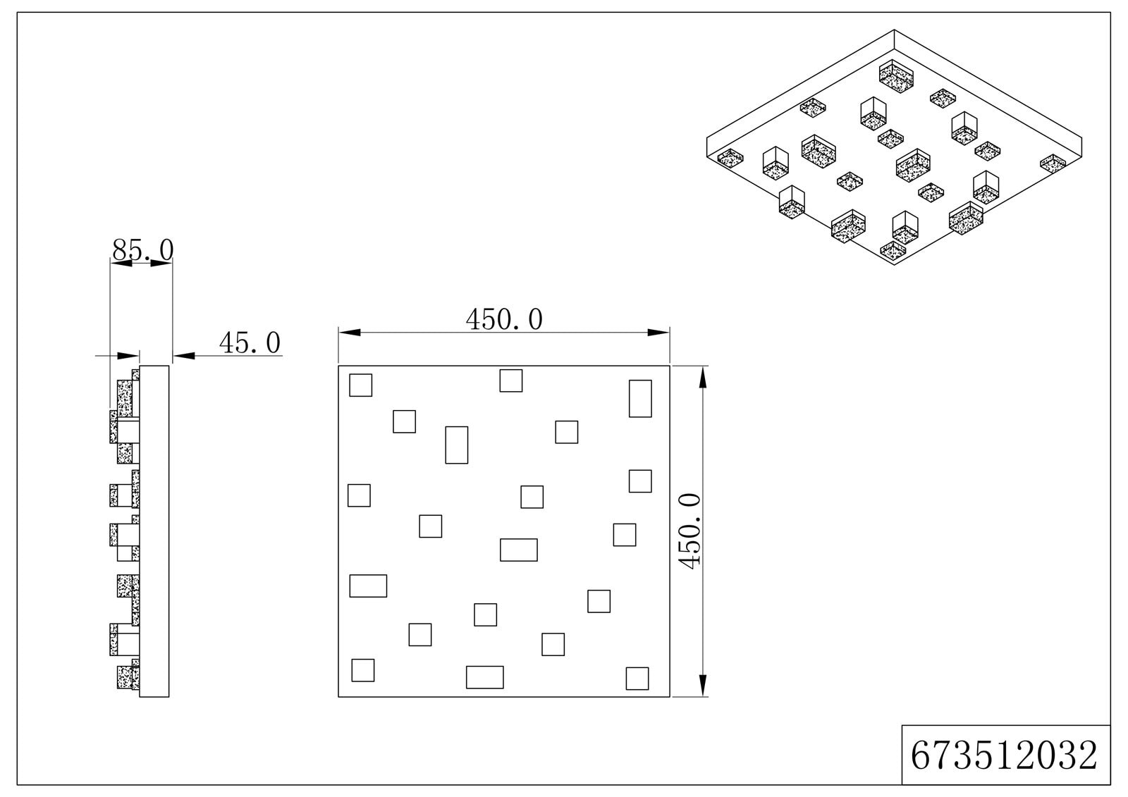 CINQUE LED Deckenlampe CIVETO 20-flg