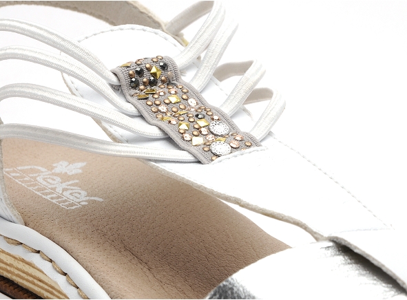 Rieker nu pieds plats femme 679l1 argent
