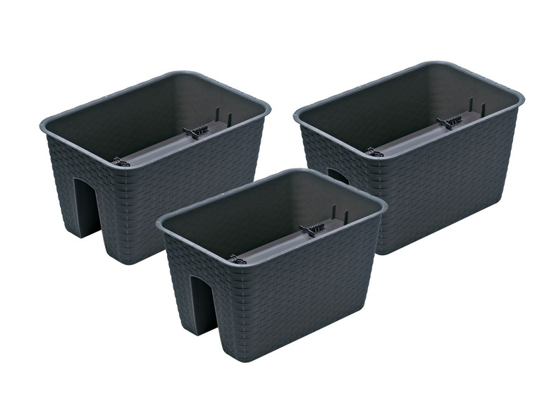 3 railing bloempotten