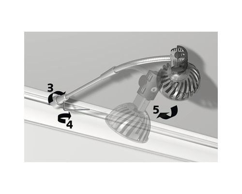 Schilderijrail Combi Rail Pro Light wit LED set 2 m