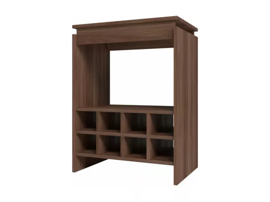 Console - Meuble BAR Châtaignier Rangement 8 Bouteilles FLOAT L 53.5 H 72 P 35 cm