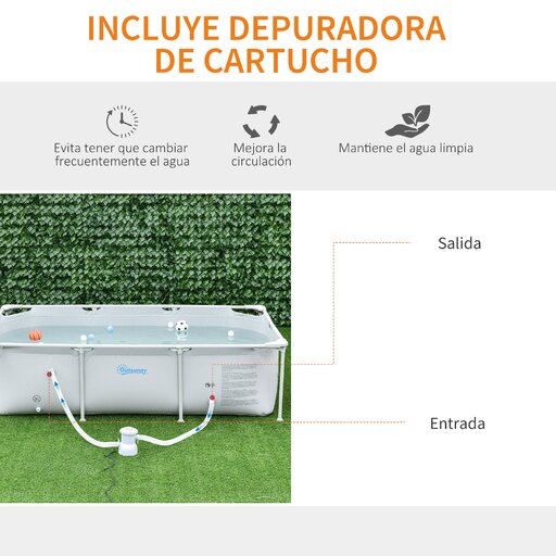 Piscina removível Outsunny