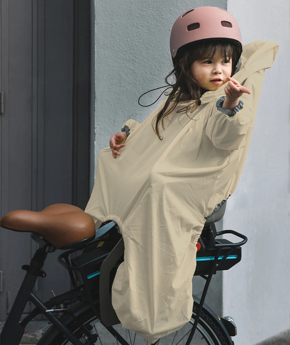 RAINETTE SHOPIMPERMÉABLE BEIGE POUR SIÈGE BÉBÉ DE VÉLO