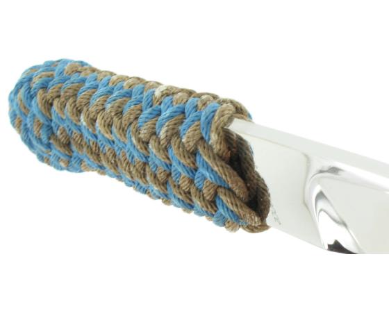 Pen Skoulm - manche cordes GRIS et BLEU Couteau de poche par Neptunia