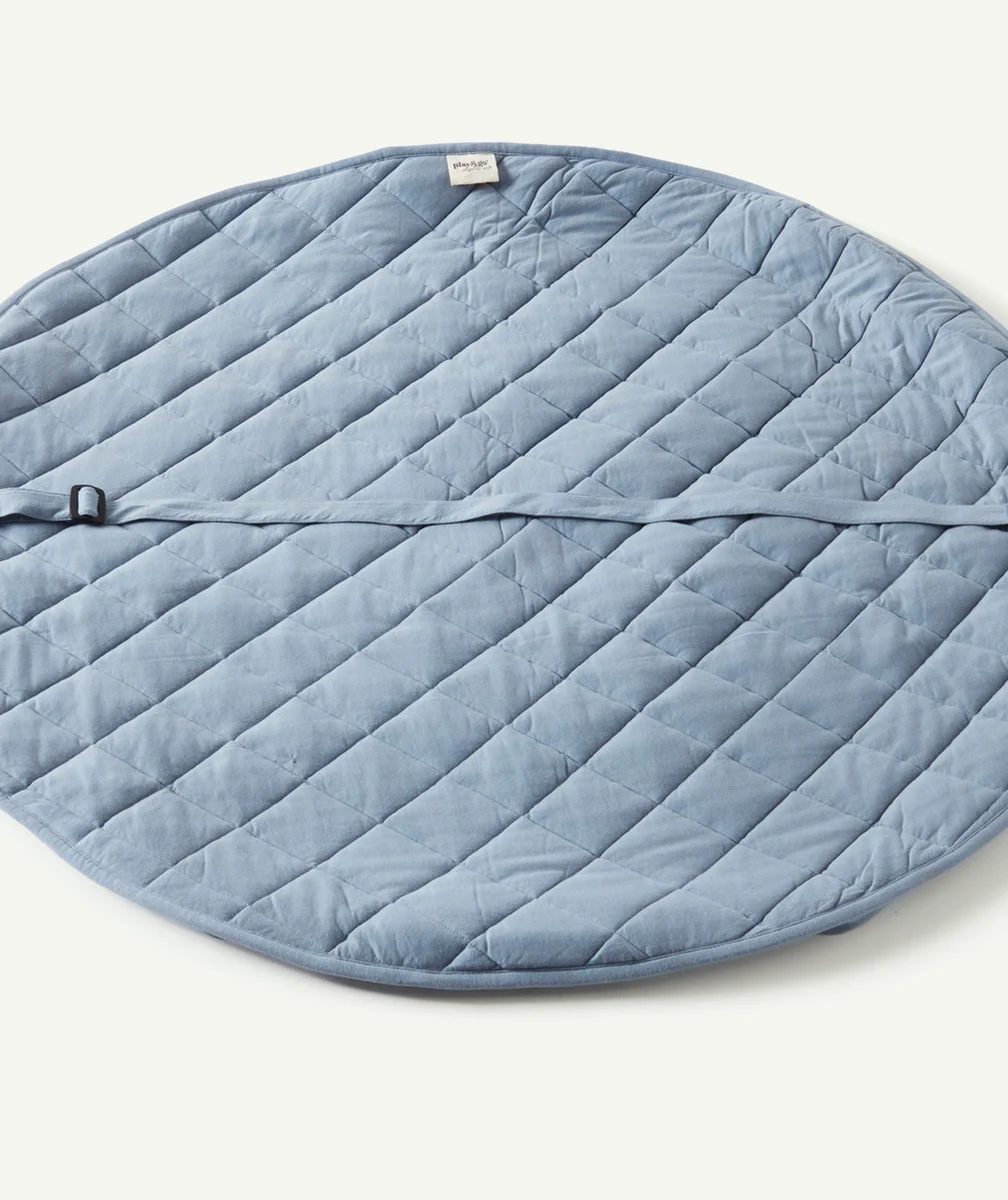 PLAY&GOTAPIS D'ÉVEIL BLEU EN COTON BIO BÉBÉ