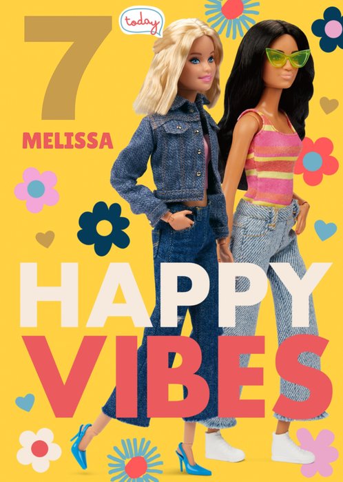 Barbie | Verjaardagskaart | Happy vibes | Met leeftijd