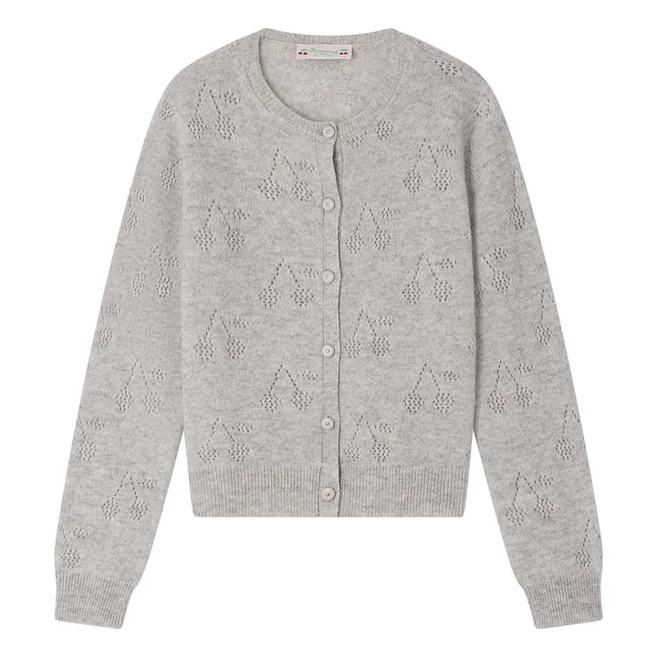 Bonpoint Cardigan Cachemire Cerises Thindra | Gris