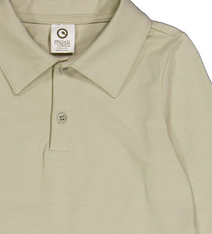 Müsli Bluse - Cozy Me-Kragen - Desert Green