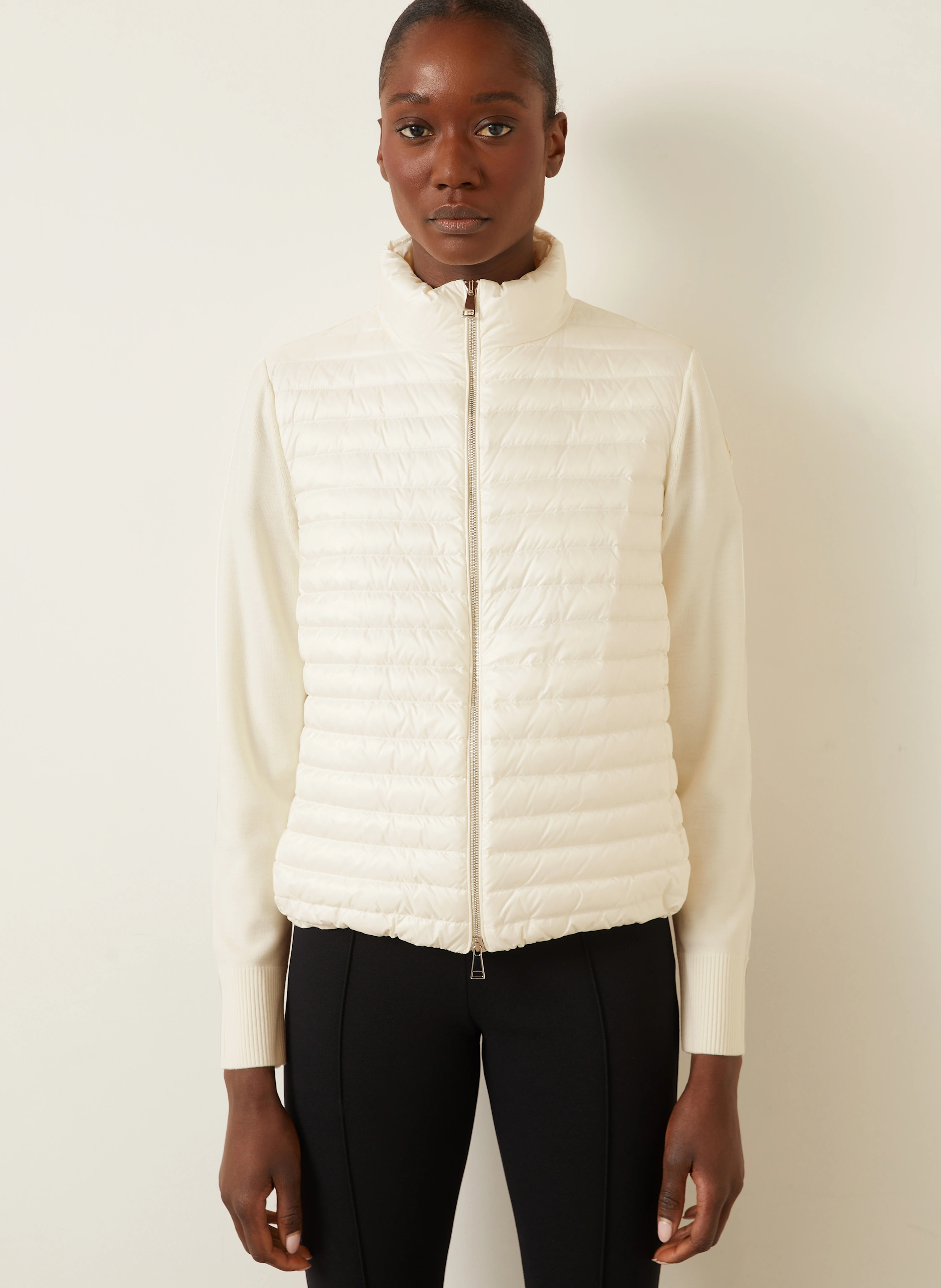 MONCLER Daunenjacke TRICOT im Materialmix