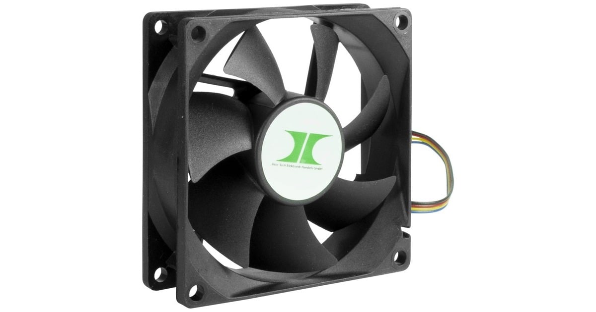 Inter-TechIPC Fan Set 80 mm case fans  (Zwart, 4 stuks, 80 x 80 x 25 mm, PWM)