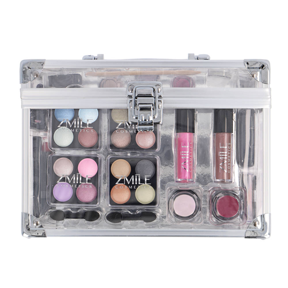 Zmile transparante cosmetica koffer 42-delig