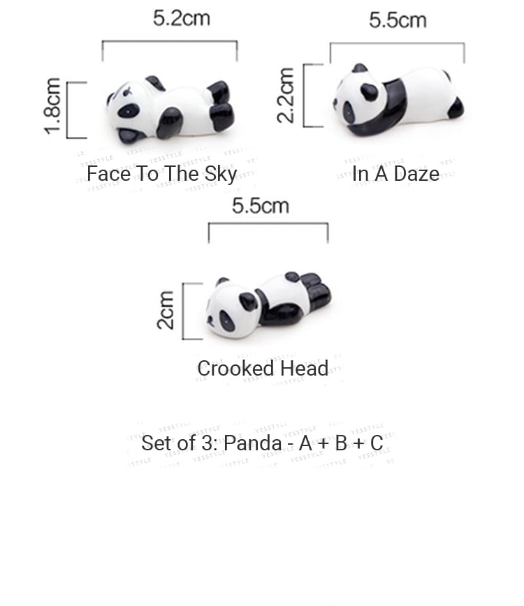 Koringa - Panda/Kat Eetstokjeshouder (Set)