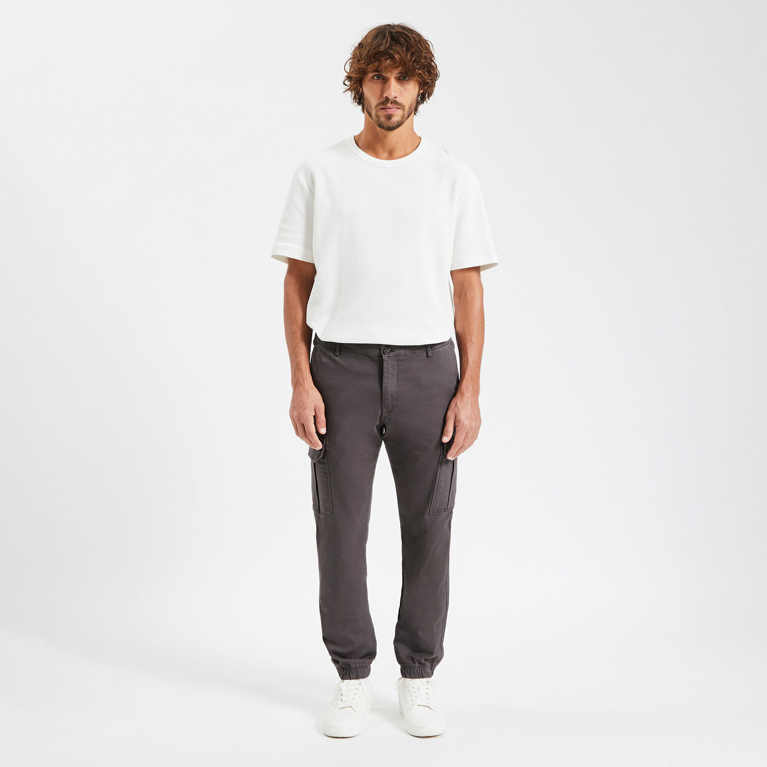 Pantalon cargo Gris moyen