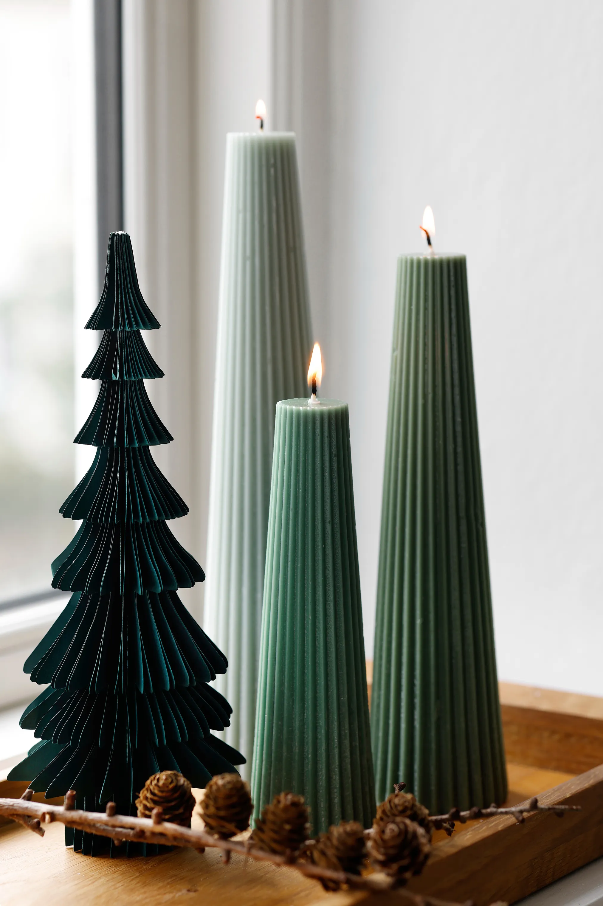 Casa Christmas Rillet Keglelys