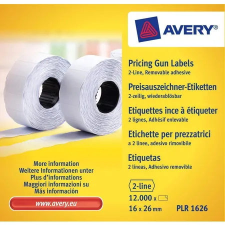 Avery Zweckform PLR1626 Etiketten, 16 x 26 mm, weiß
