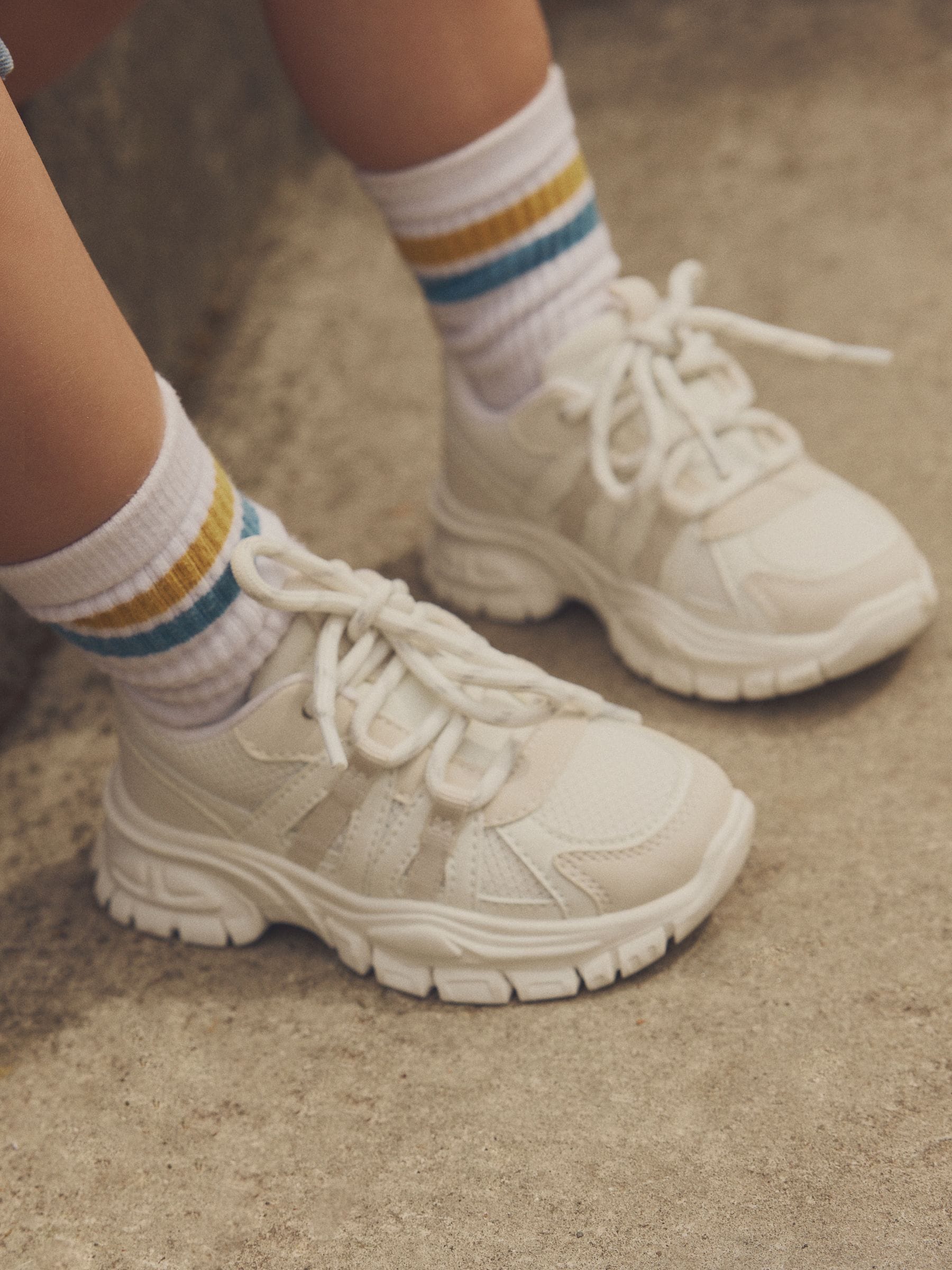 Wit - Sneakers met dikke zool