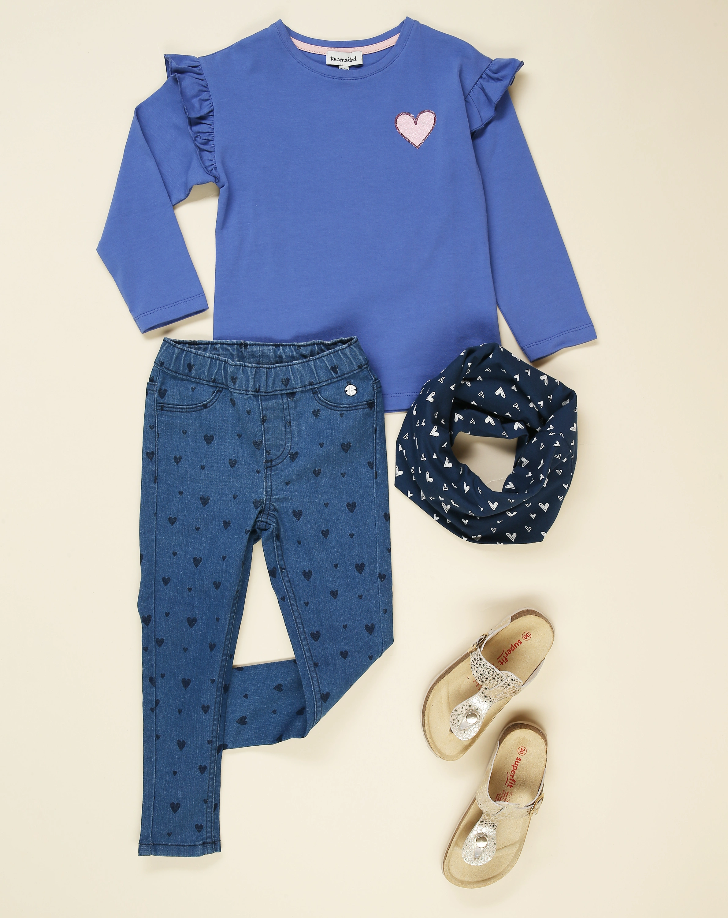Langarmshirt HERZSTÜCK in blau