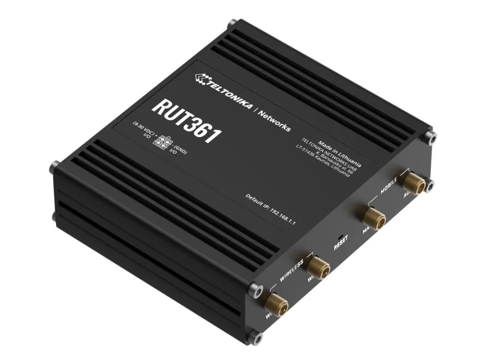 Teltonika RUT361 - Trådløs router - WWAN 2,4 GHz - 3G, 4G - DIN monterbar på skinne, væg-monterbar, overflademonterbar