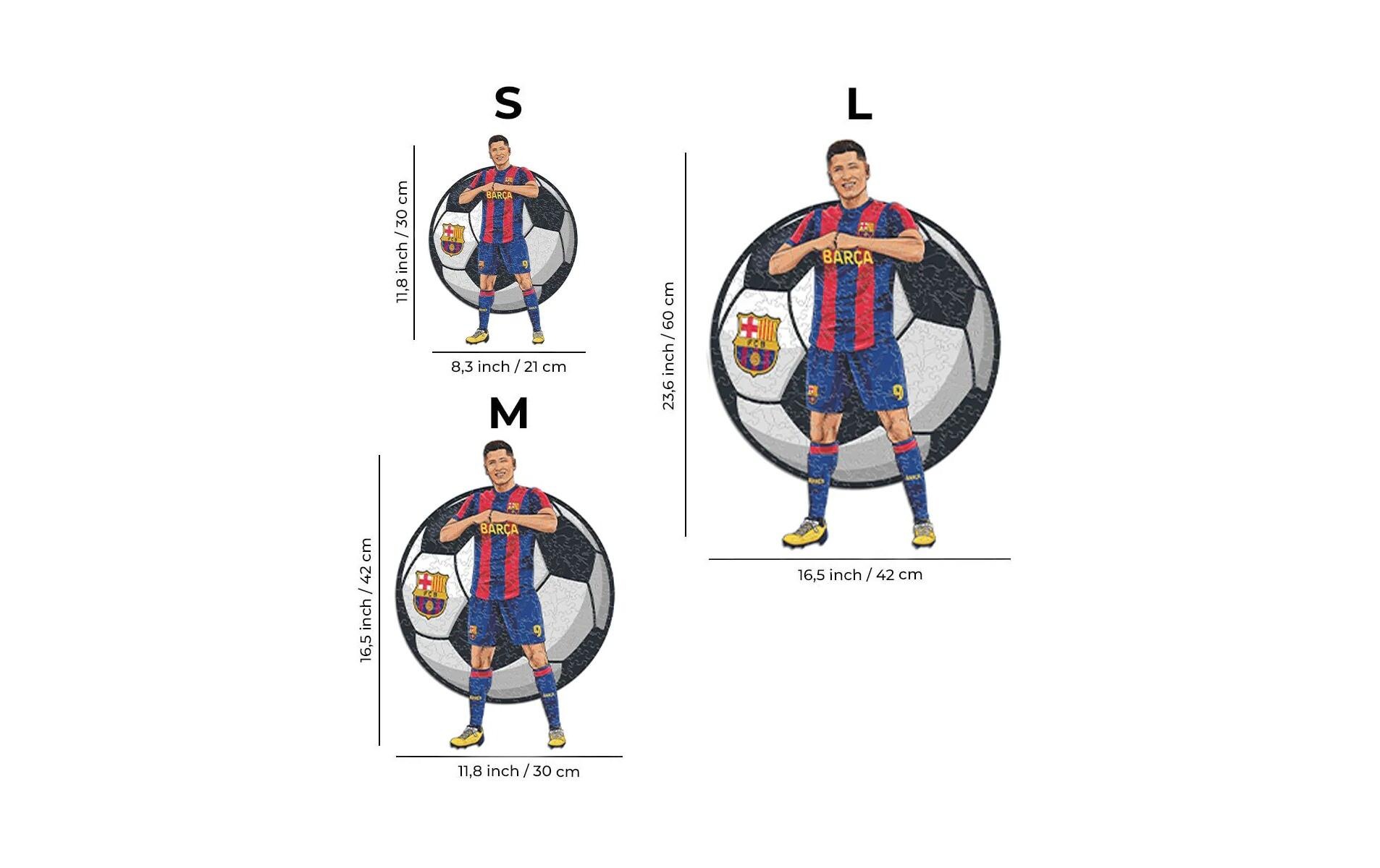 Puzzle »Iconic FC Barcelona – Robert Lewandowski« Holzart: Birke (Herkunftsland: China)