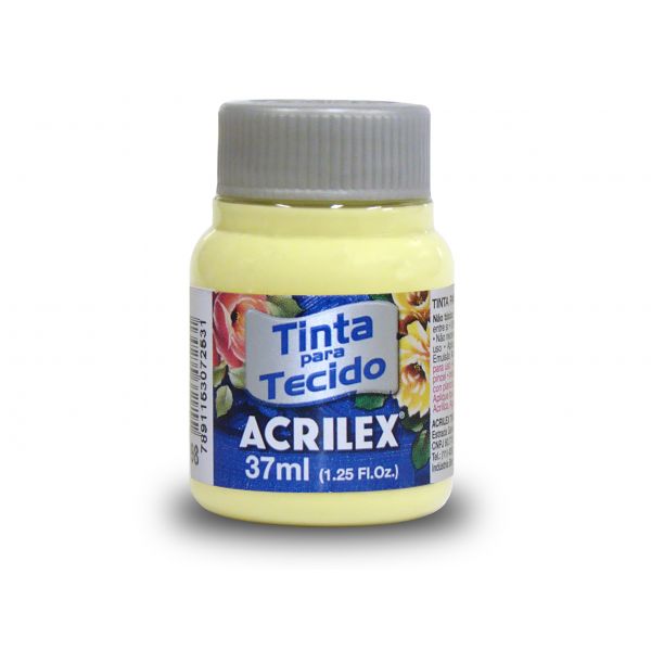 Acrilex Tinta Tecido Fosca 04140/808 Amarelo Bebe 37ML