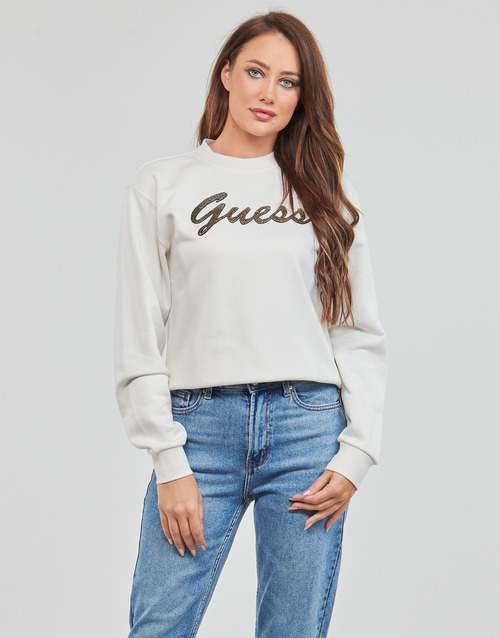 Guess - CN GUESS SHINY SWEATSHIRT - Blanc