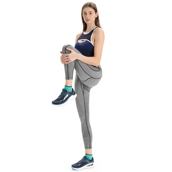 Collant running ICEBREAKER W FASTRAY HIGH RISE TIGHTS GRIDLINES METRO HTHR/BLACK/AOP