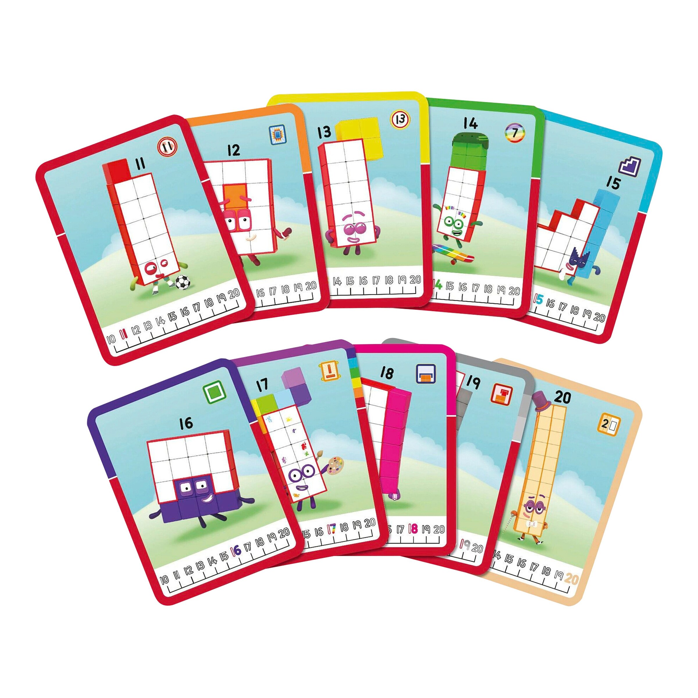 Learning Resources Aktivitätsset MathLink-Steckwürfel Numberblocks 11-20