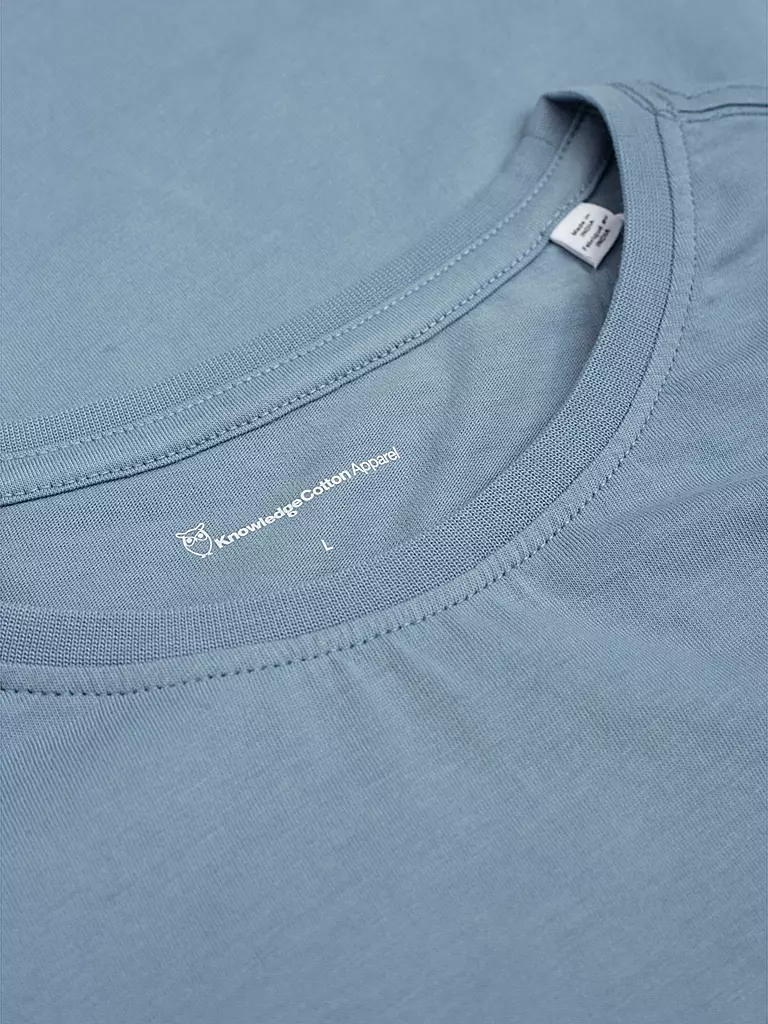 KNOWLEDGE COTTON APPAREL T-Shirt ALDER hellblau