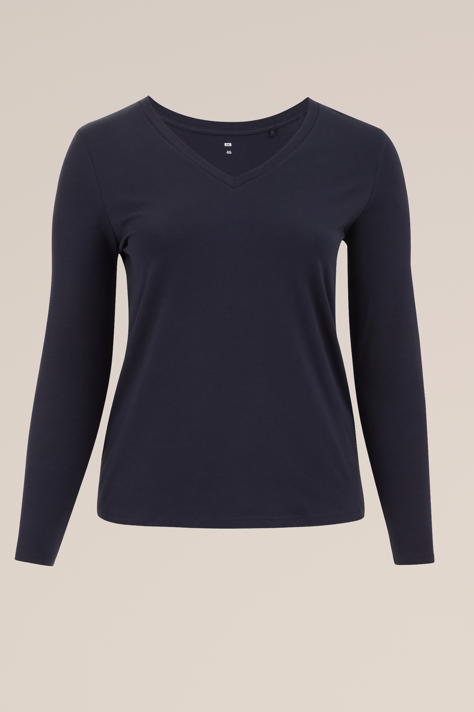 T-shirt - Curve WE Fashion Donkerblauw