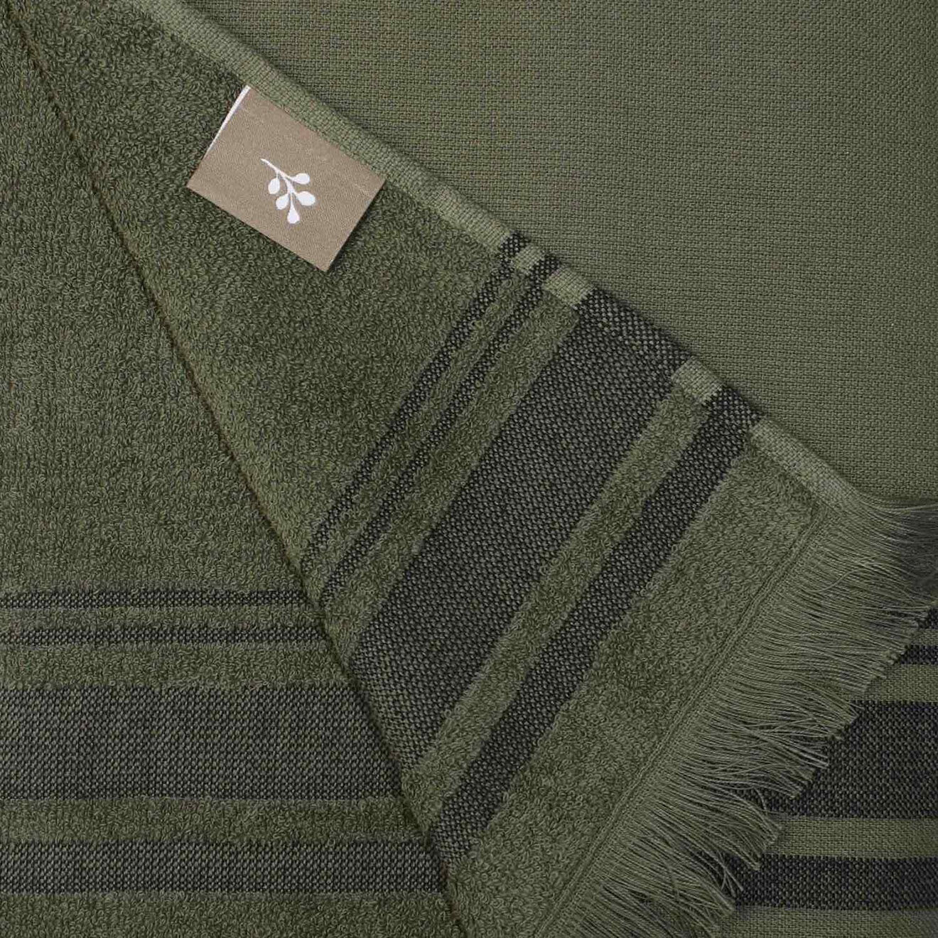 Febronie Fouta éponge Faro verte - 100x180 cm